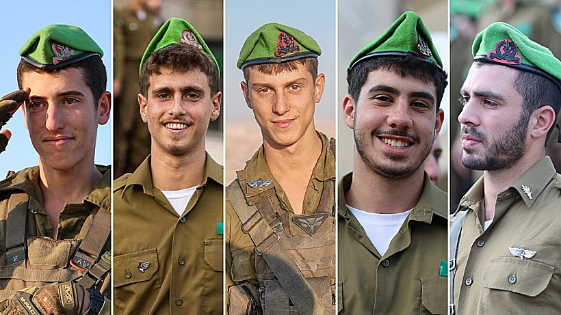 סרן יאיר יעקב שושן, סמ"ר יהב הדר, סמ"ר גיא כרמיאל, סמ"ר יואב פפר, סמ"ר אביאל וויסמן