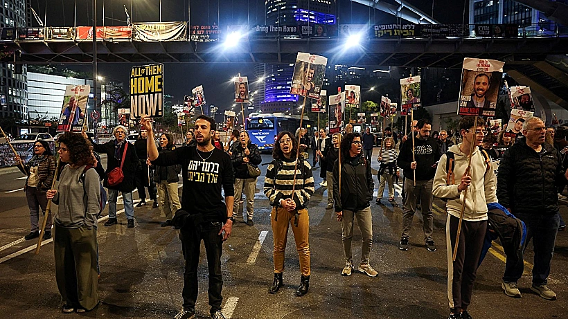 מפגינים למען החטופים בתל אביב, אחרי ההכרזה על עסקה