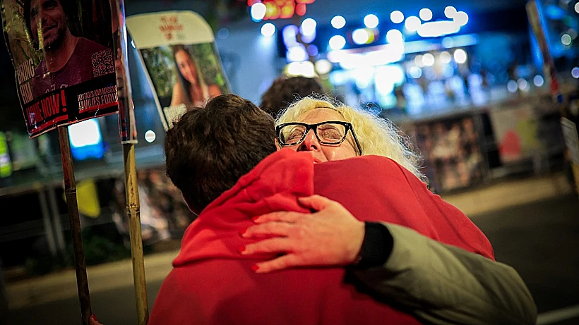 חיבוקי שמחה בתל אביב, אחרי ההכרזה על עסקת חטופים