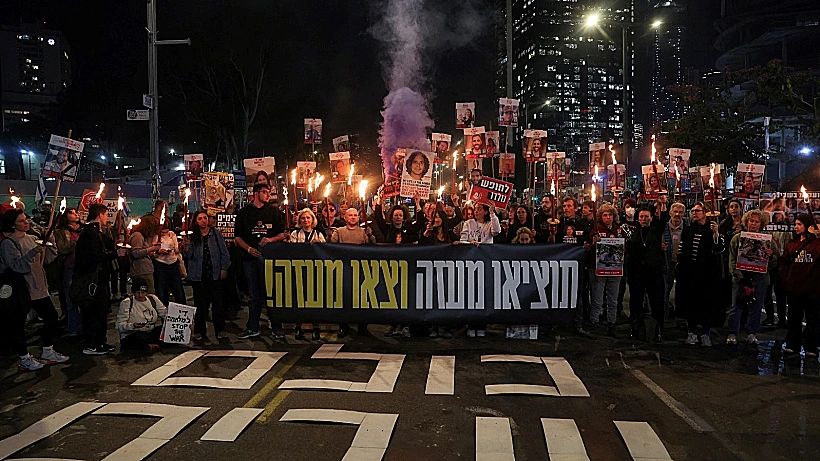 הפגנה למען שחרור החטופים בתל אביב