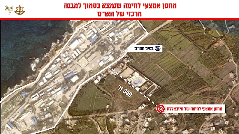 מחסני אמל"ח של ארגון הטרור חיזבאללה בסמוך למוצב האו"ם