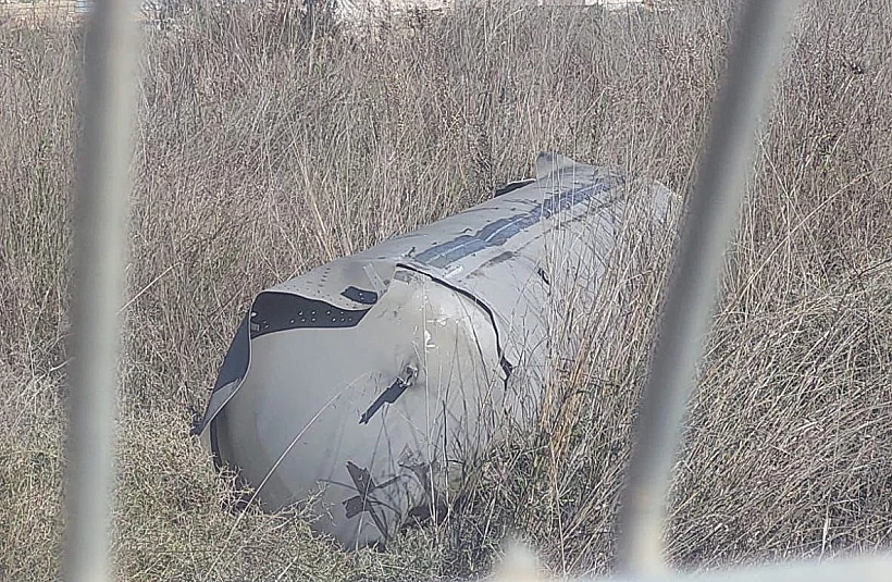 זירת נפילת שברי יירוט באזור ירושלים