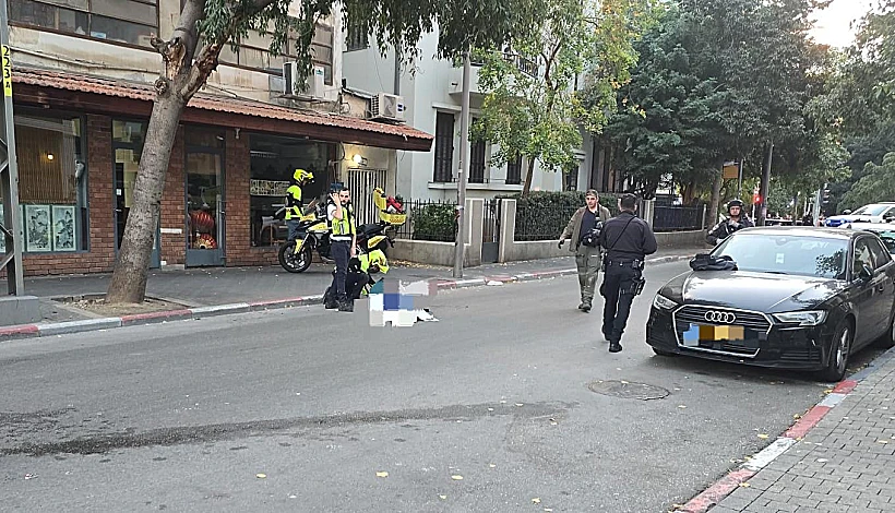 זירת האירוע בתל אביב