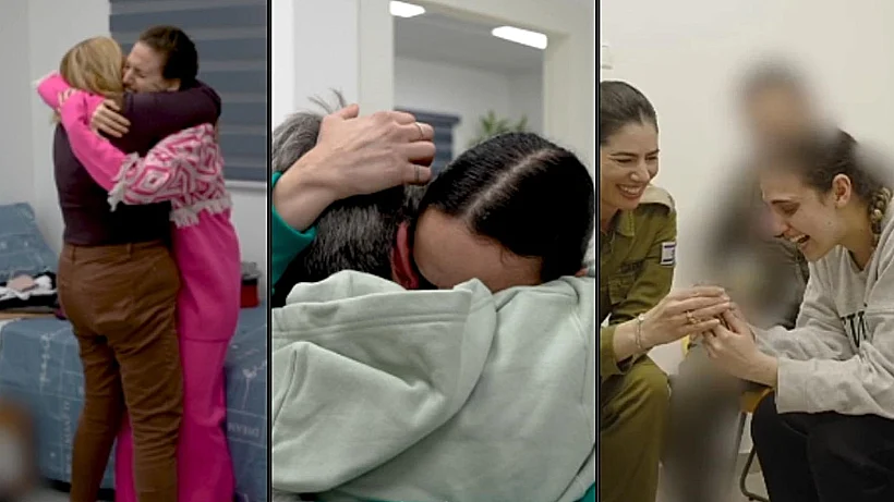 רומי גונן, אמילי דמארי ודורון שטיינברכר עם אימהותיהן