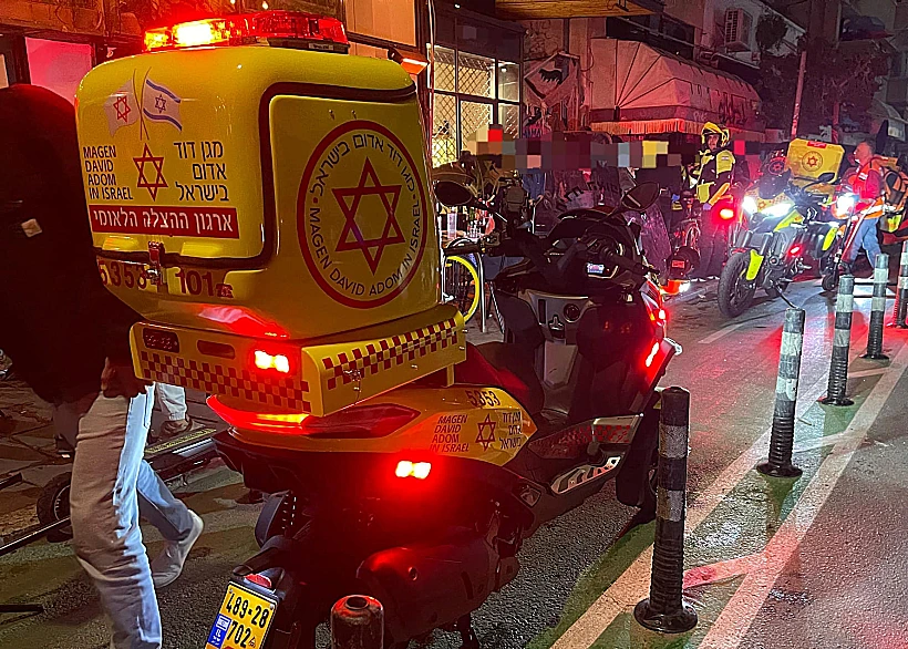 זירת הפיגוע בתל אביב