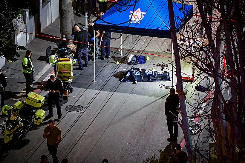 זירת הפיגוע בתל אביב