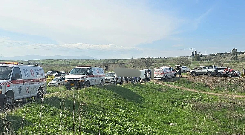 זירת התאונה סמוך לחמדיה