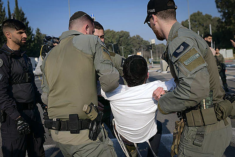 הפגנת הפלג הירושלמי נגד גיוס חרדים מול תל השומר