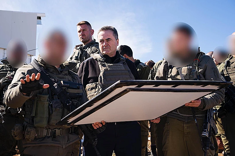 שר הביטחון ישראל כ"ץ בתום הערכת מצב בחרמון