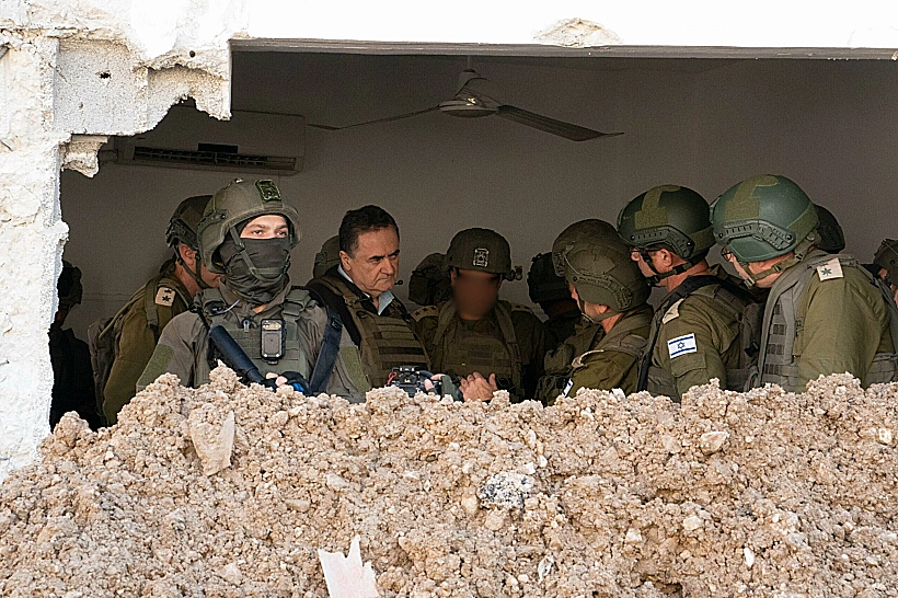 שר הביטחון ישראל כ"ץ במחנה הפליטים ג'נין