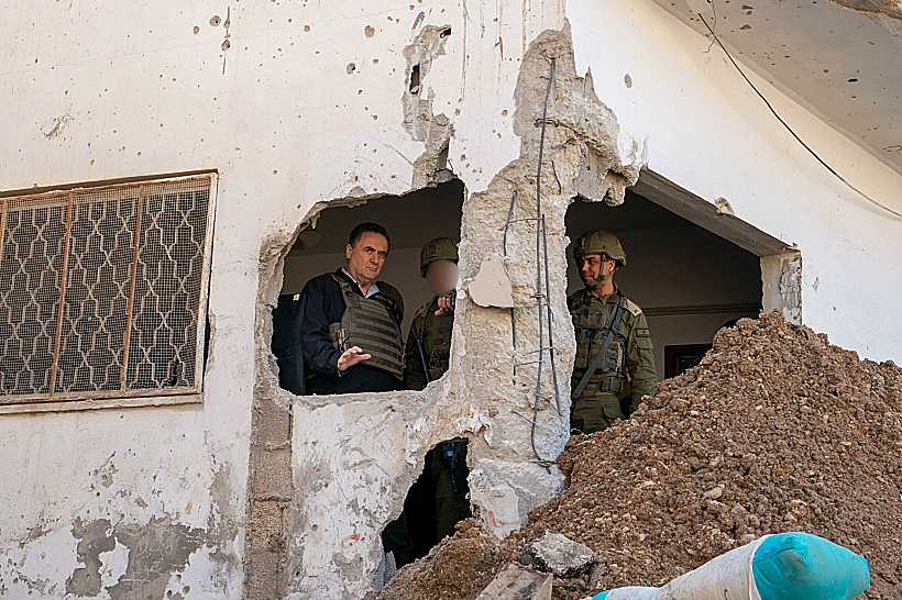 שר הביטחון ישראל כ"ץ במחנה הפליטים ג'נין