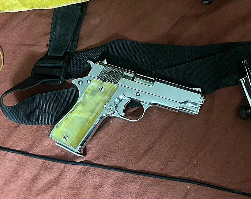 אקדח שהוחרם במסגרת פעילות צה"ל ביהודה ושומרון