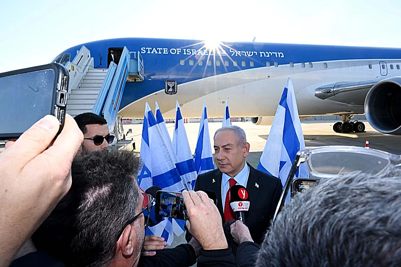 רה"מ בנימין נתניהו ממריא לארה"ב לפגישה עם טראמפ