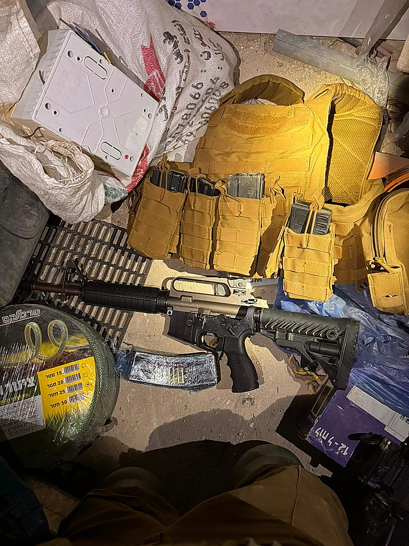 אמצעי לחימה שאותרו בפעילות צה"ל בכפר טמון שבבקעת הירדן