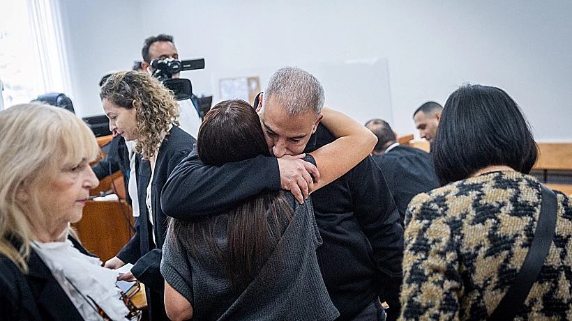 בני משפחת כדורי בבית המשפט, אחרי מתן גזר הדין לרוצח