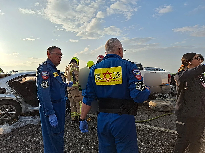 זירת התאונה סמוך לטבריה