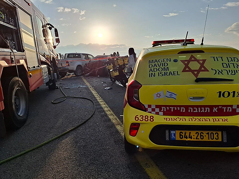 זירת התאונה סמוך לטבריה