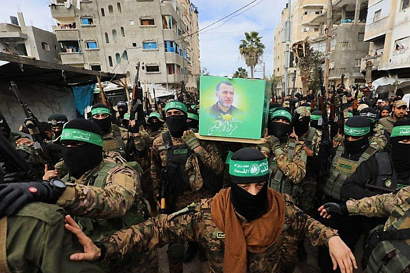 הלווייתו של מרואן עיסא במרכז רצועת עזה