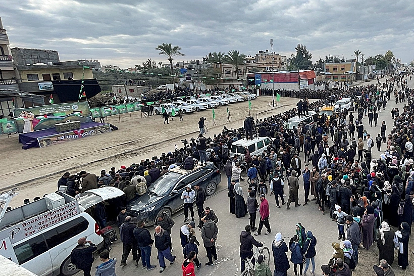 היערכות לשחרור החטופים בדיר אל-בלח