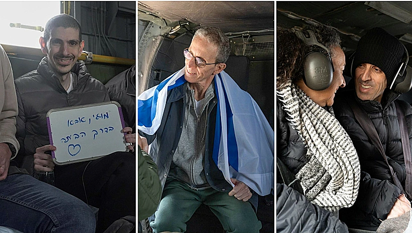 אור לוי, אוהד בן עמי ואלי שרעבי במסוק בדרך לבתי החולים