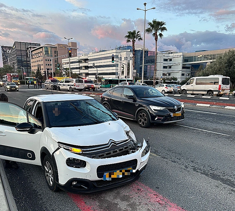 זירת התאונה בחיפה