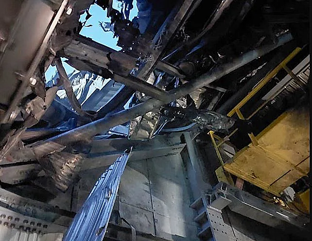 הנזק באתר בצ'רנוביל