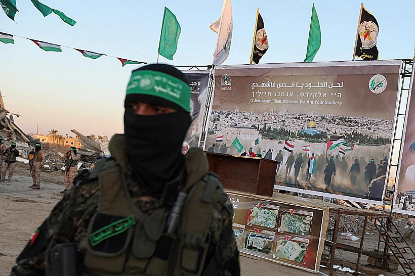 במה לשחרור חטופים בח'אן יונס