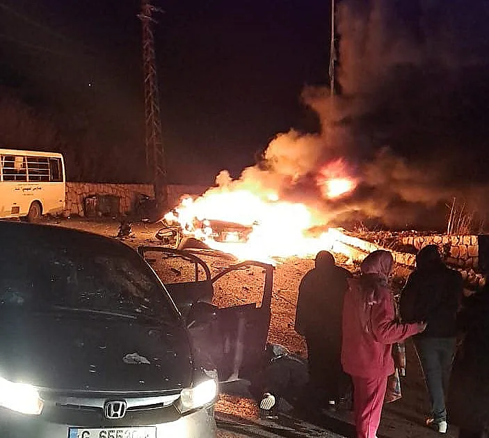 הרכב שהותקף בלבנון