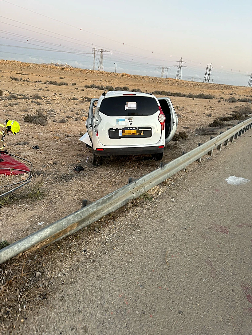 זירת התאונה בכביש 40