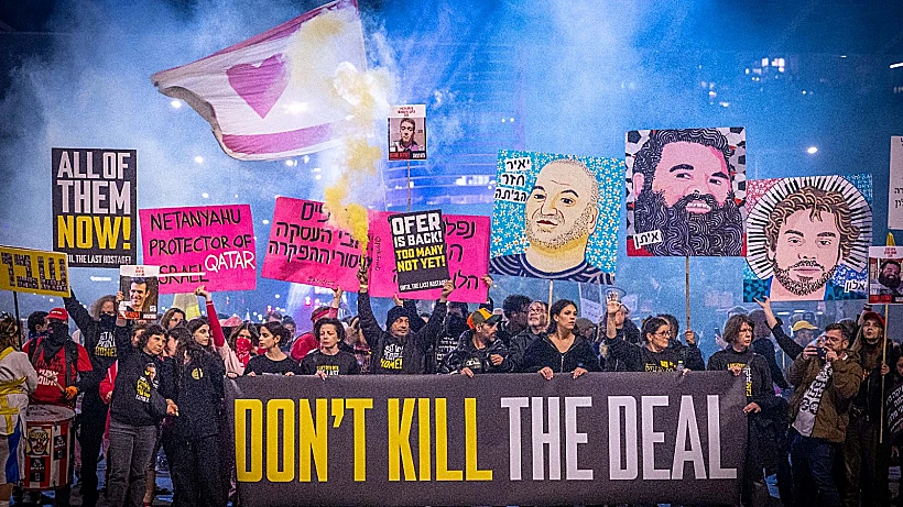 הפגנה למען החטופים בתל אביב