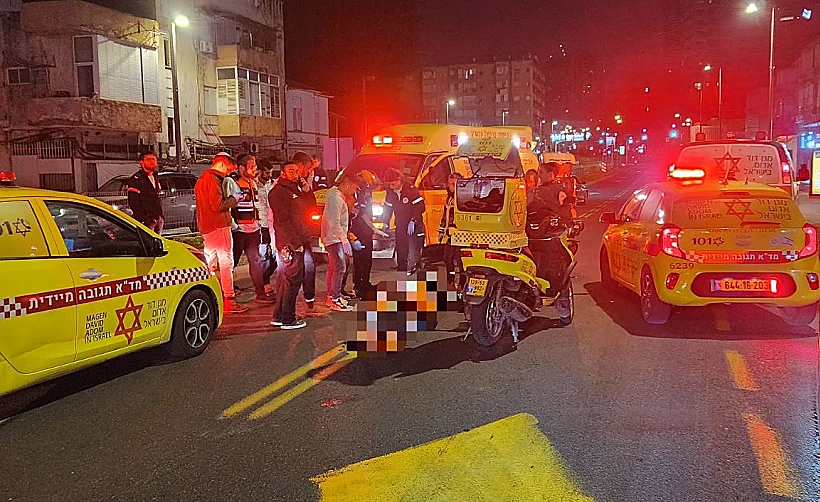 זירת התאונה ברמת גן