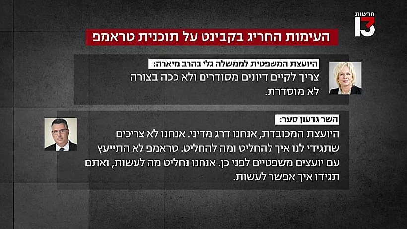 הציטוטים מהעימות בקבינט בין סער לבהרב-מיארה