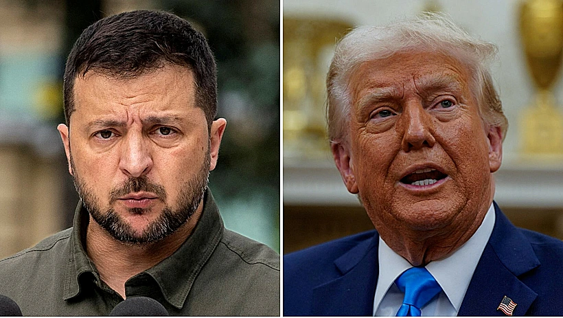 וולודימיר זלנסקי ודונלד טראמפ