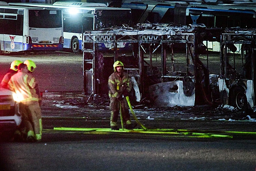 זירת פיצוץ האוטובוסים בבת ים