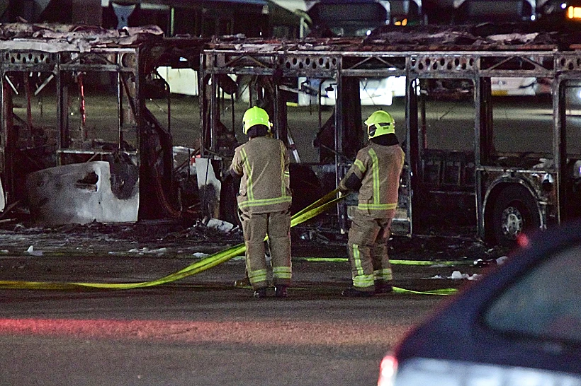 זירת פיצוץ האוטובוסים בבת ים