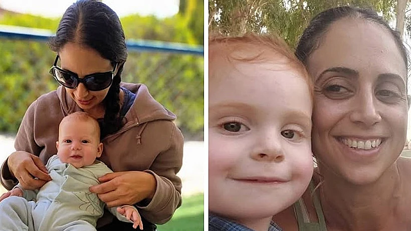 עופרי ביבס עם אחייניה, אריאל וכפיר