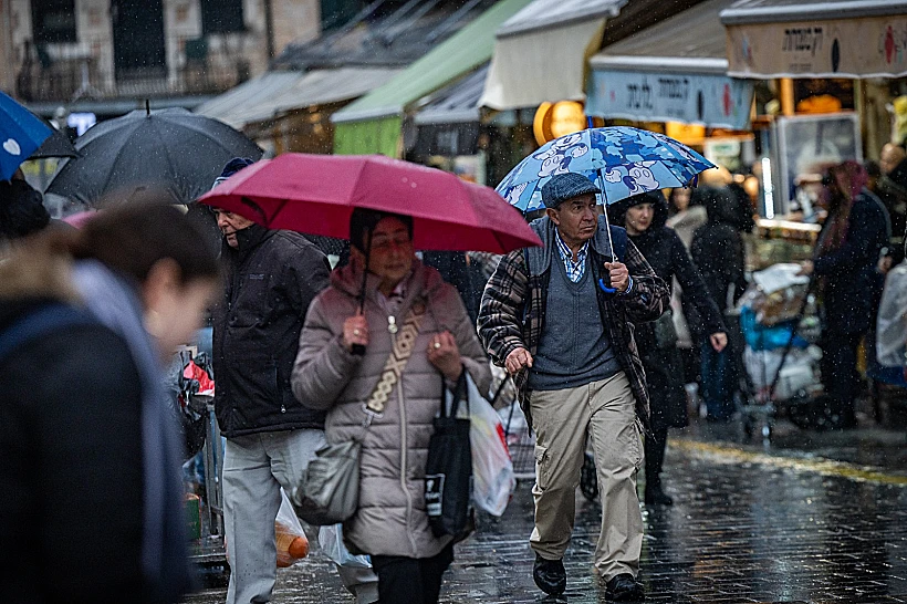 חורף בשוק מחנה יהודה בירושלים