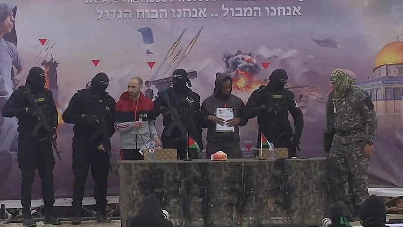 טל שהם ואברה מנגיסטו, על במת חמאס בעזה