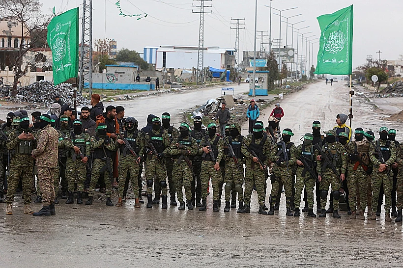 חמושי חמאס נערכים לשחרור החטופים ברפיח