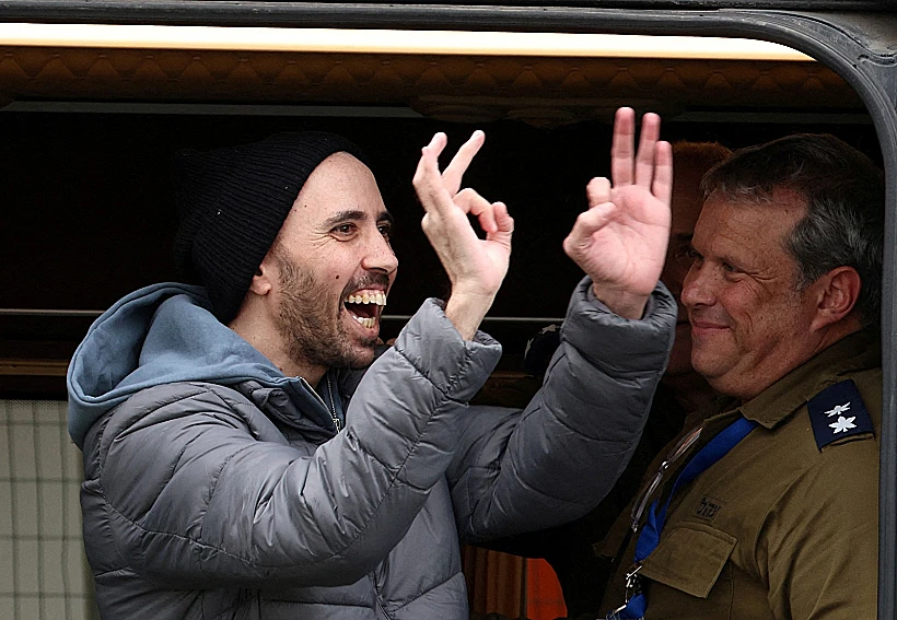 טל שוהם לאחר הנחיתה בבילינסון