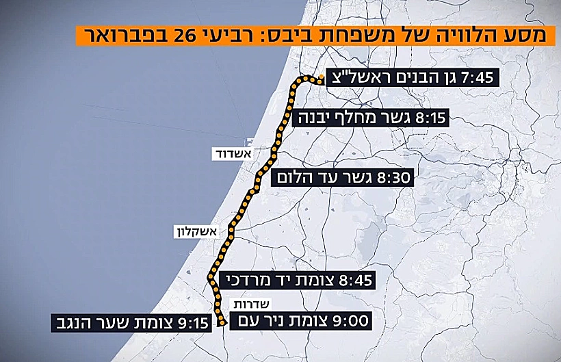 לו"ז ההלוויה של שירי, אריאל וכפיר ביבס