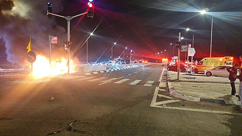 זירת פיצוץ הרכב ליד שדרות