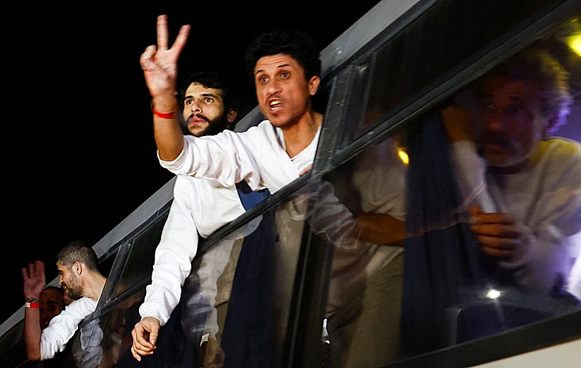 אסירים פלסטינים משוחררים