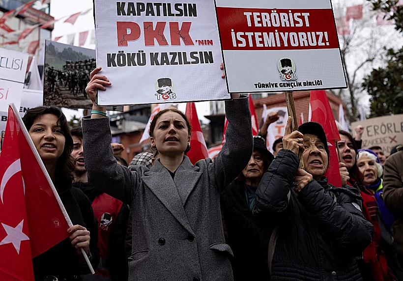 PKK כורדים הפגנת חברי המחתרת הכורדית