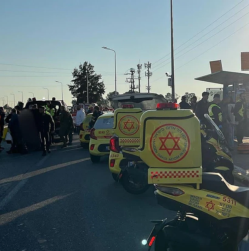 זירת פיגוע הדריסה בצומת כרכור