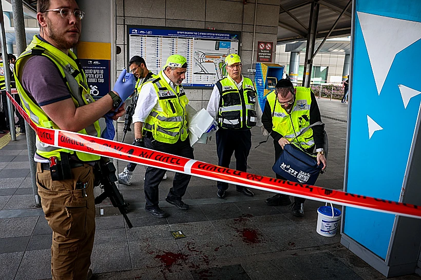 זירת הפיגוע בחיפה