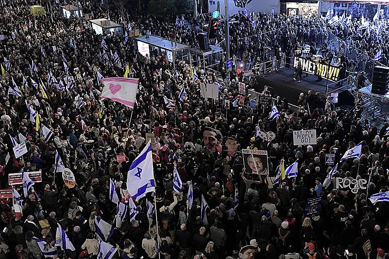 מחאת משפחות החטופים בתל אביב