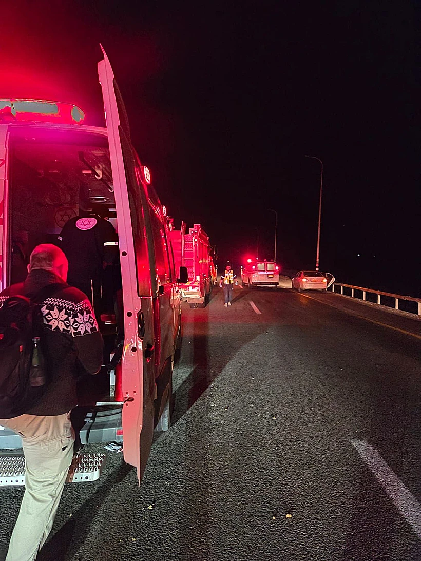 זירת התהפכות האוטובוס