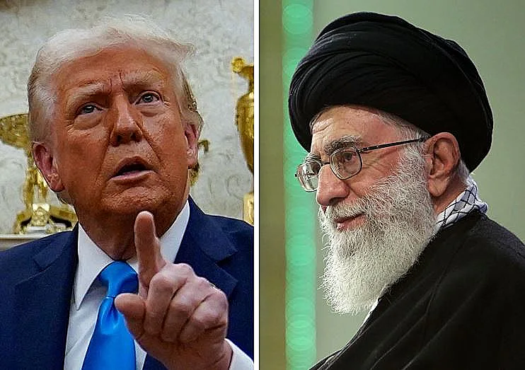 הנשיא טראמפ ומנהיג איראן חמינאי