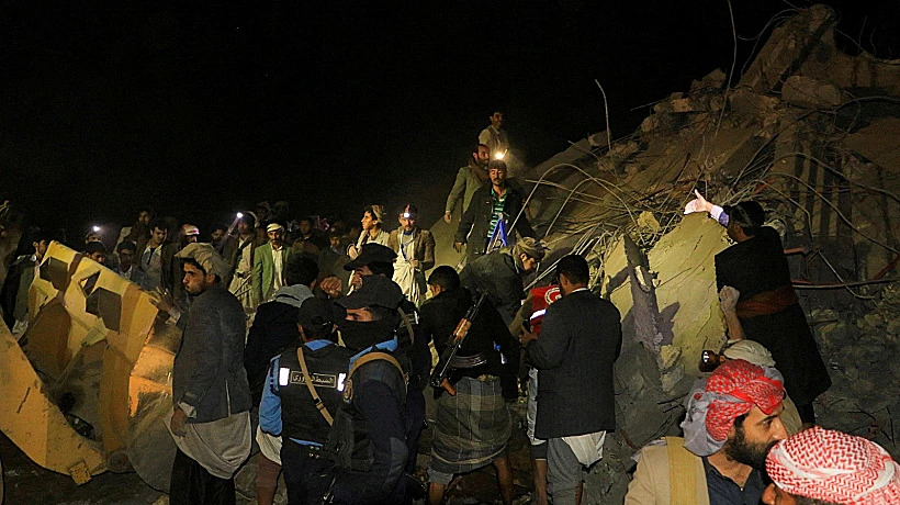 הרס בתימן אחרי ההפצצות האמריקניות